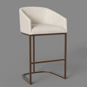 emery barrelback slope dining chair with leather upholstered armrests 13