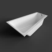 asymmetric crea 160x100 bathtub