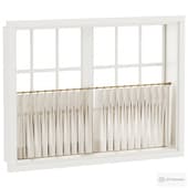 cafe curtains are short linen