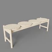 bench four circles 1 (1600x400 mm)