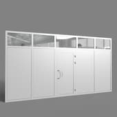 Aluminum door with partitions 5