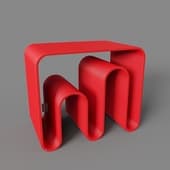 eburet red stool table