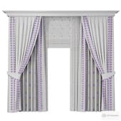 curtains for the nursery with edging, pompoms and a roman curtain 044