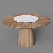 3D 1016 mesa-comedor-redonda-nogal-marmol-dining-table-angel-cerda