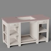 kitchen unit for a stove in provence style