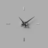 puntos suspensivos 4 wall clock chrome-black