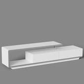 3D 3042 mueble-tv-blanco-acero-cromado-tv-stand-angel-cerda