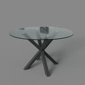 arya 119 glass round table