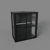 large cabinet with led backlight, art. 300 led, 700x815nx390, black