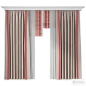 curtains with russian ornament 054