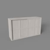 large cabinet with double sliding doors, art. 621, 1400x815nx390, beige