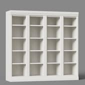 the bookcase is open in the coastal style