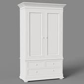 two-door wardrobe with drawers in scandinavian style