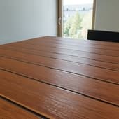 the boards are rough wood