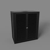 large cabinet with wooden doors, art. 320, 710x815nx390, black