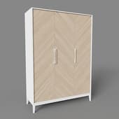 fjord 3-fold cabinet (white)