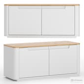 shoe bench with 2 doors stolico white la redoute interiors art. 4133641 / gfi095