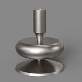 stone candle holder, 13 cm, silver bergenson bjorn
