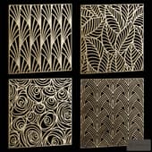 a set of 10 square decorative panels