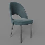mallin chair, black velour, black legs
