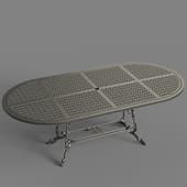 oval openwork table 107x214 cm