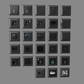 werkel sockets and switches (black)