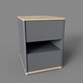 eve bedside table grey