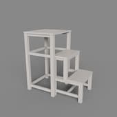 ladder stool, art. 369, 450x750nh400, beige