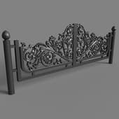 section of the fence "flowers"