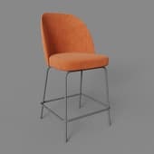 semi-wooden tony chair, brown, 65 cm