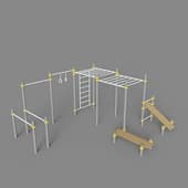 romana 501 38 01 sports complex with press bench (black)