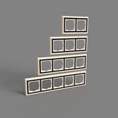 metal frames for sockets and switches werkel palacio gold,white