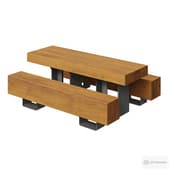 outdoor bench with table p01 / urban environment
