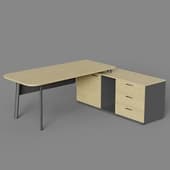 desk on a flex base stand