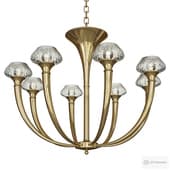 Art deco small chandelier with crystal