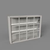 high cabinet with double led backlight, art. 616 led, 1400x1050x310, beige
