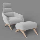 giorgio armchair and pouf
