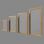 wall mirrors made of solid teak