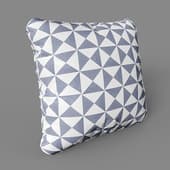 grey velvet pattern pillow (40x40)