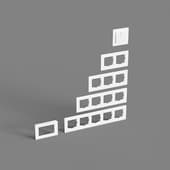 glass frames for sockets and switches werkel favorit (white)