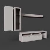 rimini white living room set with tv space (13), 176.7 cm