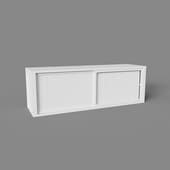 low cabinet with wooden doors, art. 376, 1400x465nx390, white
