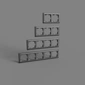 plastic frames for sockets and switches werkel stark black