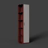 single-leaf rimini cabinet with shelving, mahogany 237.1 cm