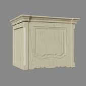 the cabinet is a narrow hinged hood in a classic style