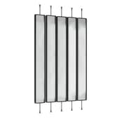 decorative corrugated glass partition