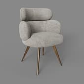 evy chair, grey-beige-bronze