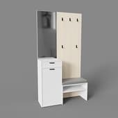 rimini white basic hallway kit