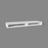 low, large shelf, art. 373, 1400x130h390, white