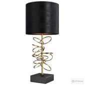 Brass spiral metal table lamp liang and eimil medea